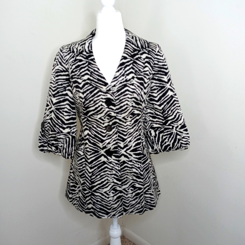 Emma James Women's Animal Print Jacket Size 6